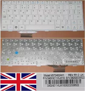 Keyboard qwerty UK ASUS V072462AK1 04GN011KUK10 White - Picture 1 of 1