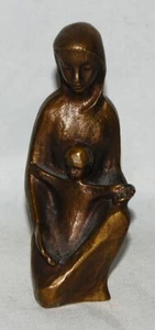 Figura de bronce, Gelenberg, Virgen, Madre de Dios, María con Jesús, bronce, figura - Imagen 1 de 5