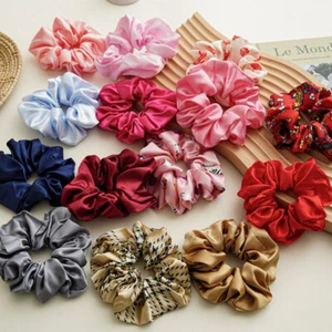 6pcs Satin Scrunchies Hair Bands Silk Scrunchie Ties Ponytail Holder UK Stock ✅ - Picture 1 of 24
