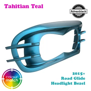 Tahitian Teal Headlight Bezel For Harley Road Glide FLTRX 2015+ - Picture 1 of 5