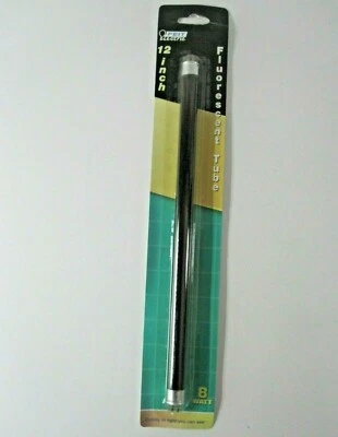 Feit 8 watt Blacklight 12 inch Fluorescent Tube Black Glass Light Bulb New - Image 1 of 3