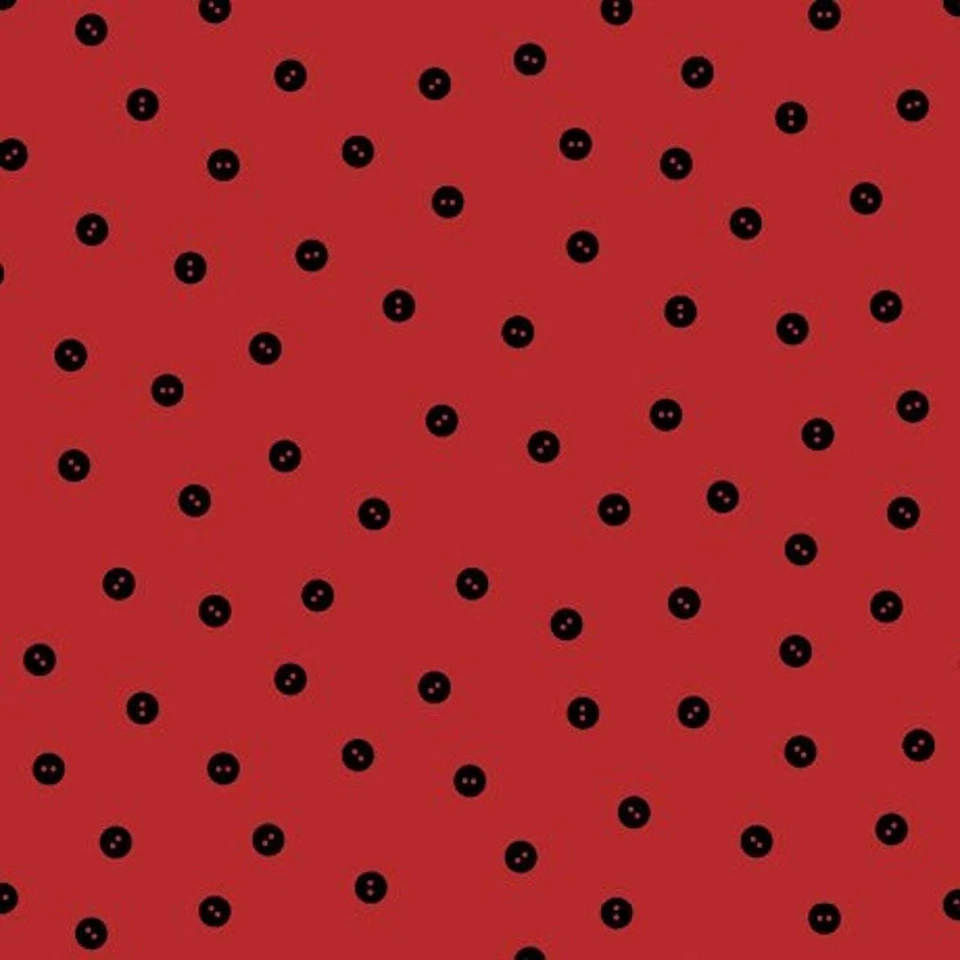 Sementes de costura botões de bebê tecido vermelho 100% algodão por jarda  - Imagem 1 de 1