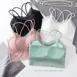 Women Sports Bra Fitness Padded Stretch Seamless Bralette Yoga Top Underwear UK - Picture 1 of 23