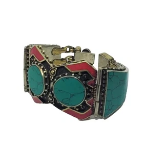 Bracciale corallo turchese tibetano - Foto 1 di 8