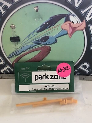 ParkzonePKZ1108{2}Wing Hold Down Rods With Caps: J-3 Cub NewUnopenedPack🇺🇸Ship - Image 1 of 2