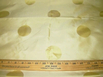 TELA TAPICERÍA CORTINAS ORO CLARO LUNARES 100% SEDA 3 YARDAS POR MENOS Foto 1 de 3