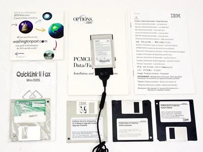 IBM 28.8K PCMCIA Upgradable to 33.6 w/cable 85H4630 - Image 1 of 4