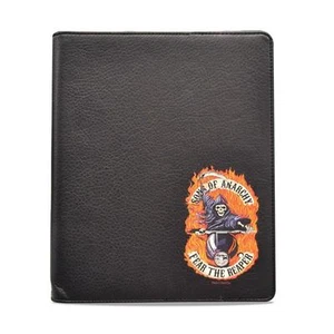 Sons of Anarchy SOA Black Faux Leather iPad 2 3 4 Folio Case Stand Cover - Picture 1 of 3