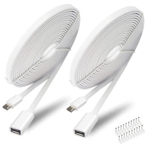 Paquete de 2 cables de extensión micro USB de 13 pies SIOCEN para Zmodo, extensión macho a hembra... - Imagen 1 de 7