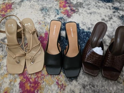 Set Of 3 Marc Fisher LTD Giada Light Natural 9.5 Lisa Vicky 9.5 & Unbranded 9 - Image 1 of 4