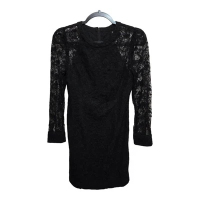 Club Monaco платье черный кружевной Shift стиль женщин размер 0 шикарный официальный вечеринки новый - Изображение 1 из 4