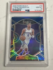 2020-21 PSA 10 Select - Concourse Tyrese Haliburton #72 Blue Prizm (RC) - Picture 1 of 2