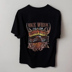 Vintage T-Shirt Herren L schwarz Rennrad Woche 2008 Myrtle Beach Tee Motorrad - Bild 1 von 5