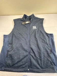 ANTIGUA MLB Mens New York Yankees FULL ZIP VEST Navy Sz 3XL Brand New $90 - Picture 1 of 7