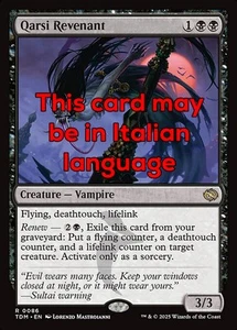 MTG QARSI REVENANT EXC - REDIVIVO QARSI 86 - TDM - MAGIC - Imagen 1 de 1