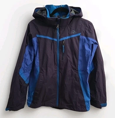 LL Bean Chaqueta Niños Jóvenes LG 14-16 Azul 2 en 1 Exterior Impermeable Sin Forro * Defecto Foto 1 de 4