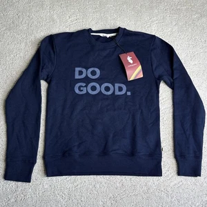 Women’s NEW Cotopaxi Size Small Do Good Crewneck Sweater Navy Blue - Picture 1 of 6