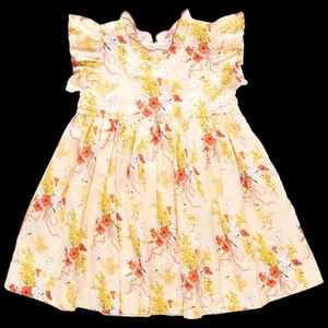 Pink Chicken 6Y Girls Jennifer Dress - Yellow Chicks - Picture 1 of 2