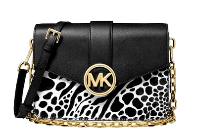 MICHAEL KORS Carmen Animal Print Gold Chain Shoulder Bag NEW🎀NWT 🎀NIP - Image 1 of 4
