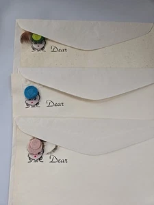 Vintage Set of 3 Lu Jan Miniatures Blank Cards 3-D Hat Fascinator 1950s - Picture 1 of 6