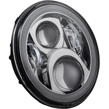 CUSTOM DYNAMICS 2001-2377 CD-7-14-C Halo HLDT w/Touring Adapter- 7"-LED CROME - Image 1 of 3