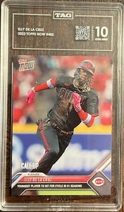 2023 TOPPS NOW # 485 ELLY DE LA CRUZ RC TAG 10 GEM MINT REDS - Picture 1 of 2