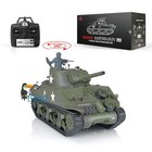 US STOCK 1/16 Henglong 2.4G 7.0 RC Tank M4A3 Sherman 3898 RTR Model Smoke BB IR