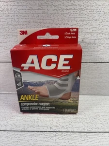 ACE Compression Ankle Support, Gray, S/M - 1 Unit - Picture 1 of 4