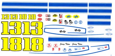 #13 Jerry Titus 1969 Firebird escala 1/64 HO CALCOMANÍAS TOBOGÁN ACUÁTICO Foto 1 de 3