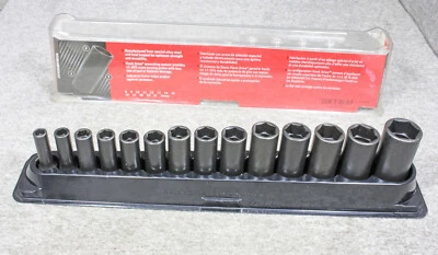 Snap On 214SIMFMYA 14 Piece Deep METRIC Impact Socket Set 8-19mm + 21 & 24mm - Image 1 of 4