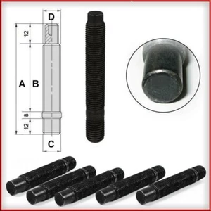 KIT Colonnette Prigionieri per mozzo auto M12x1,5 lungh. 100 mm 8 Pezzi - Foto 1 di 1