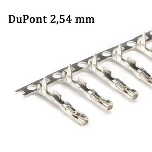 100 Stück Dupont 2.54mm Buchse Crimp stiftklemmenanschluss Streifenmontage  - Picture 1 of 3