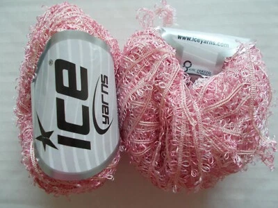 Ice Yarns Twin Ringlets loopy accent yarn, light pink, lot of 2 (132 yds each) - Image 1 of 2