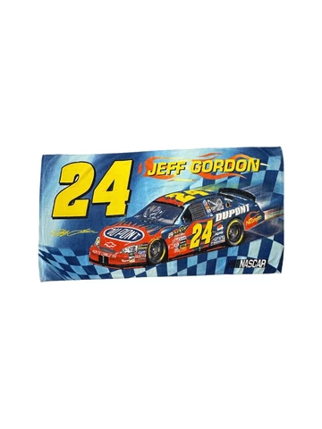 Vintage NASCAR Jeff Gordon # 24 Racing Race Car Pool Beach Towel Cover