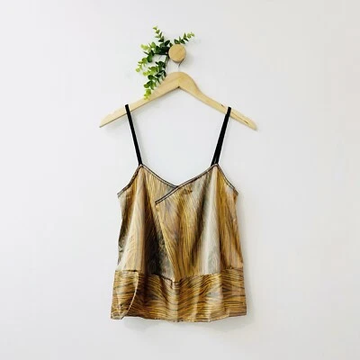 Blusa camisola Derek Lam marrón detalle cruzado para mujer talla XS Foto 1 de 4