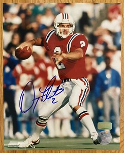 Doug Flutie 2 Signed 8x10 Passing Photo New England Patriots NFL Auto HOLO COA - Picture 1 of 3