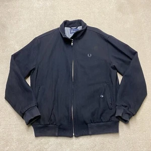 Fred Perry Wool Bomber Jacket Large Men's Black Brentham J8387/102/2260/270 - Picture 1 of 17