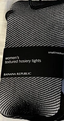 MALLAS MEDIAS TEXTURIZADAS BANANA REPUBLIC NUEVAS EN PAQUETE PARA MUJER-TALLA PEQUEÑA/MEDIANA-NEGRAS Foto 1 de 2