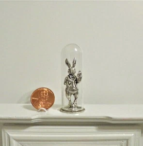 Dollhouse Miniature Peter Rabbit Art 1:12 Scale OOAK in Glass Dome New! - Picture 1 of 12