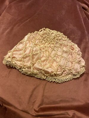 Винтажная антикварная шапка-флиппер 1920-х годов с розовой вязаной подкладкой GD - Изображение 1 из 4