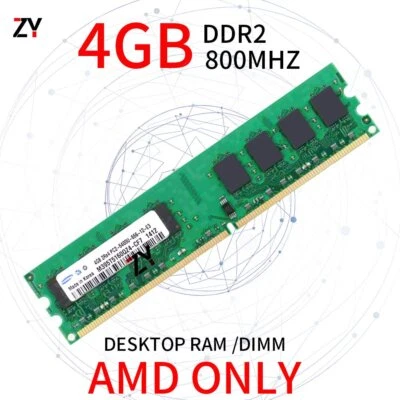 For Samsung 4GB 2GB 1GB DDR2 PC2-6400U 800MHz 2Rx4 DIMM AMD CPU Desktop RAM Lot - Image 1 of 4