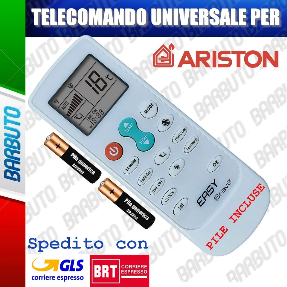 AFTERMARKET TELECOMANDO UNIVERSALE PER CLIMATIZZATORE CONDIZIONATORE ARISTON