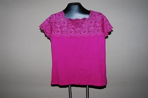 NUEVA CON ETIQUETAS $34.00 EMMA JAMES BLUSA DE ENCAJE talla PEQUEÑA GRANDE - Imagen 1 de 2