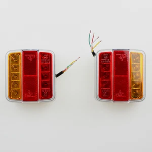 2 Stück LED Rückleuchten 12V 4 Funktionen 18LED Rücklicht Anhänger Traktor PKW - Bild 1 von 4
