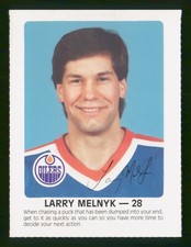 LARRY MELNYK 1984-85 OILERS RED ROOSTER 84-85 NO 28 NRMINT+         7434