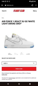 Nike Air Force 1 React Wolf Gris/Blanco Gris Humo Talla 6 CD4366-002 - Imagen 1 de 10