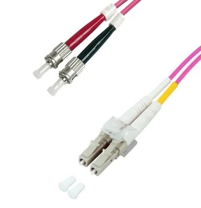 Bretella ottica multimodale OM4 LC-ST Duplex, Patch cord 1-250mt - Made in Italy - Imagen 1 de 2