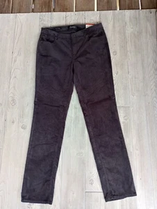 Talbots Womens Pants Black Size 8 Straight Flawless Five Pocket Mid Rise Velvet - Picture 1 of 11