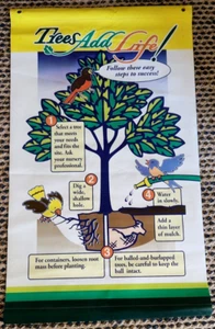 Huge TREES ADD LIFE Vinyl Poster. 30" by 50". - Picture 1 of 7