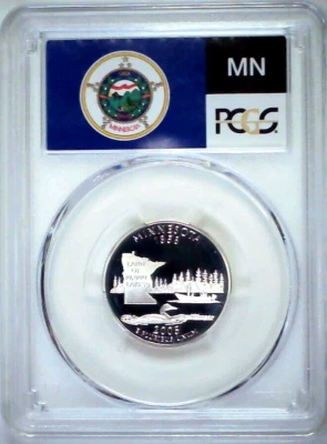 2005-S 25C State Quarter Minnesota PCGS PR69 DCAM 90% Silver 24loht0423 - Image 1 of 4
